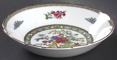 Tree of Kashmir (Gold Trim, Scalloped) Coupe Soup Bowl