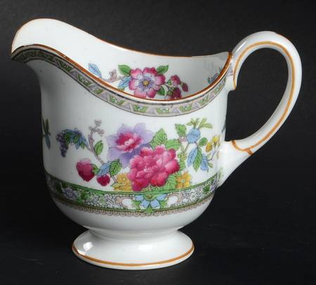 Tree of Kashmir (Mustard Trim, Scalloped) Creamer