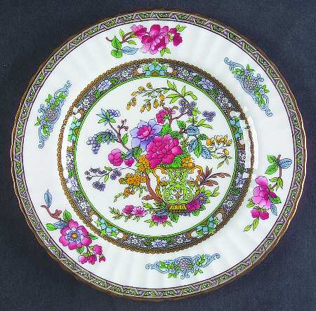 Tree of Kashmir (Gold Trim, Fluted) Bread & Butter Plate