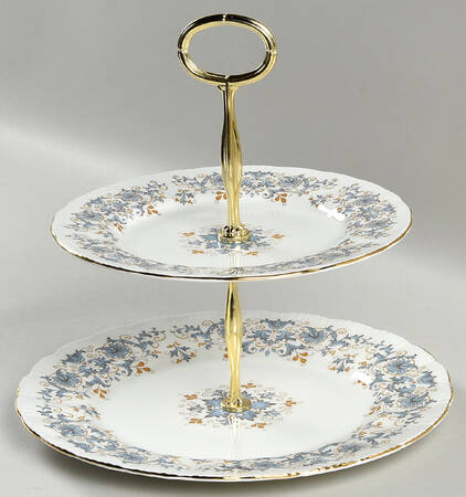 Tuscany 6 5/8"-10"  2 Tiered Serving Tray (Dp, Sp) HC