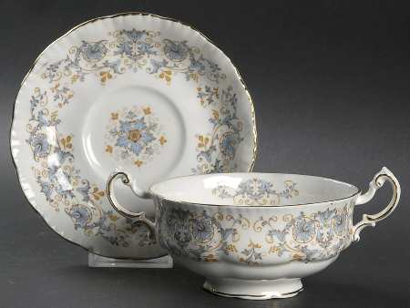 Tuscany Footed Cream Soup Bowl & Saucer Set
