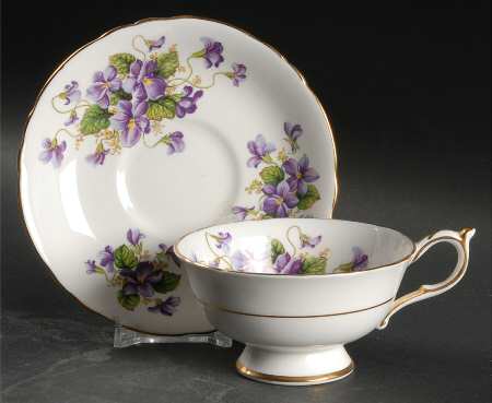 Valentine (Royal Shape) Footed Cup & Saucer Set