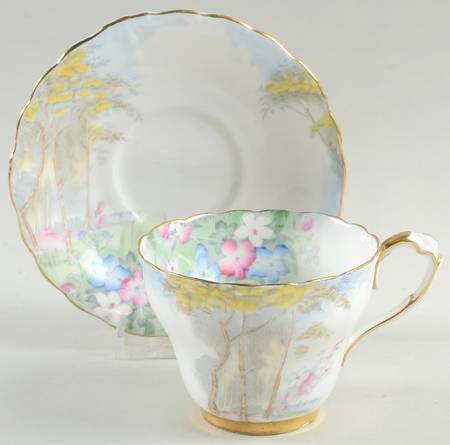 Woodland Bluebell Flat Cup & Saucer Set