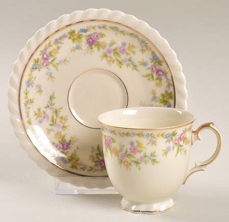 Chalfonte (Czech) Footed Demitasse Cup & Saucer Set
