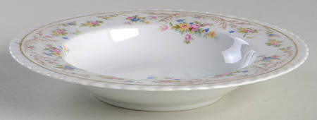 Garden Manor (White Background) Rim Soup Bowl