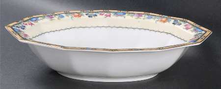 Newport (Cream & White) 10" Oval Vegetable Bowl