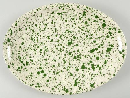 Confetti Green 11" Oval Serving Platter