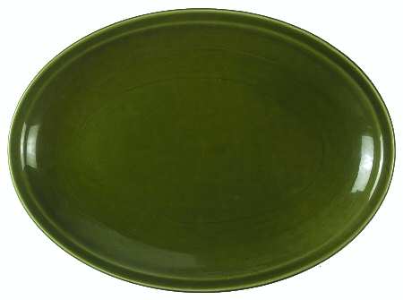 Greenbrier Dell (Dark) Green 11" Oval Serving Platter