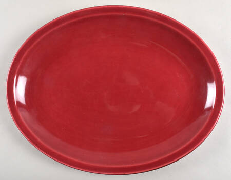Greenbrier Burgundy 14" Oval Serving Platter