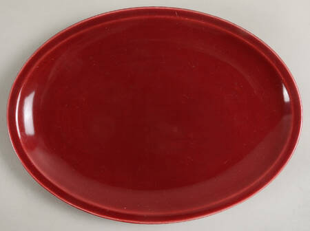 Greenbrier Burgundy 11" Oval Serving Platter