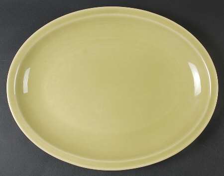 Greenbriar Chartreuse 13" Oval Serving Platter