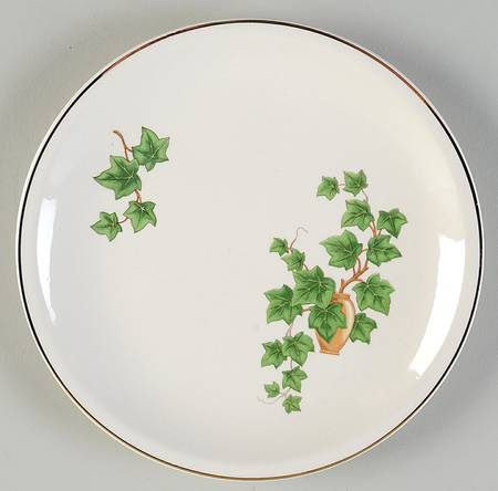 Ivy (Gold Trim On Edge) Salad Plate