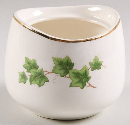 Ivy (Gold Trim On Edge) Sugar Bowl No Lid