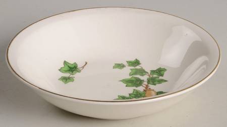 Ivy (Gold Trim On Edge) Fruit/Dessert (Sauce) Bowl