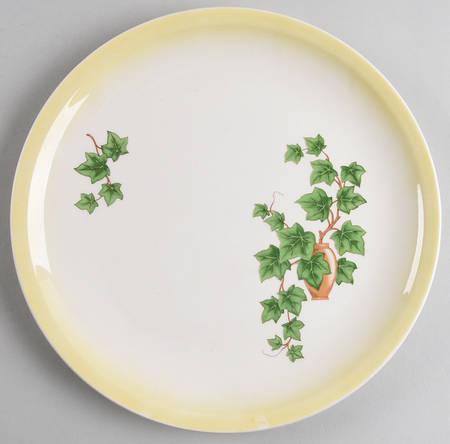 Ivy (Yellow Trim) Luncheon Plate