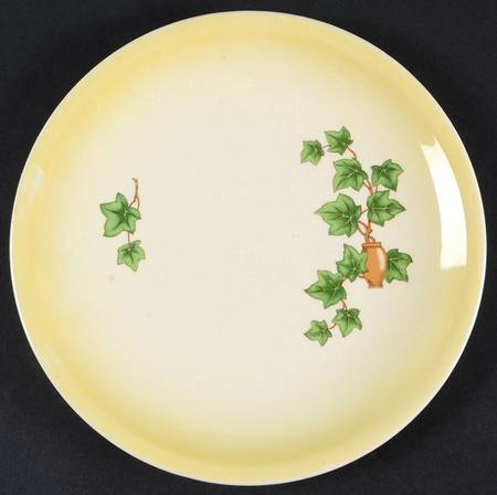 Ivy (Yellow Trim) Bread & Butter Plate