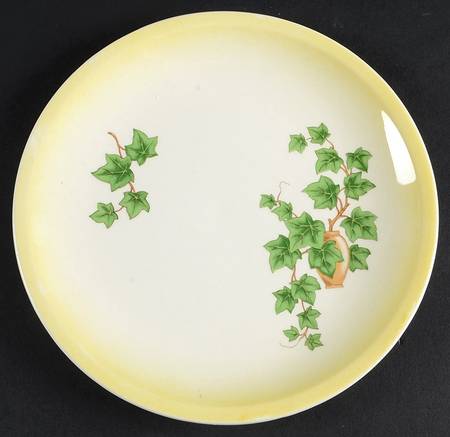 Ivy (Yellow Trim) Salad Plate