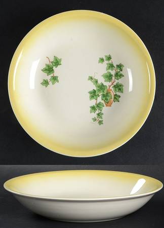Ivy (Yellow Trim) Coupe Soup Bowl