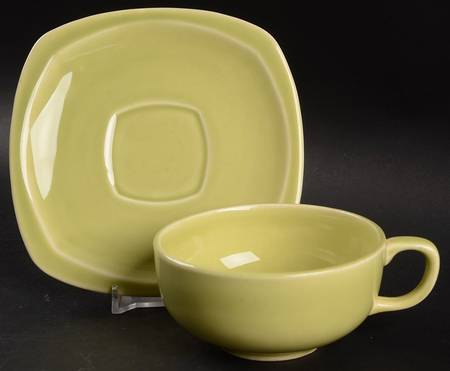 Minion Chartreuse Flat Cup & Saucer Set