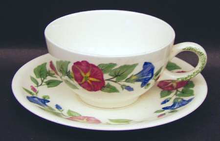Morning Glory Flat Cup & Saucer Set