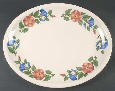 Morning Glory 16" Oval Serving Platter