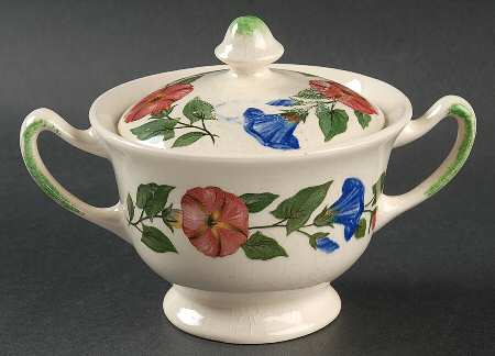 Morning Glory Sugar Bowl & Lid