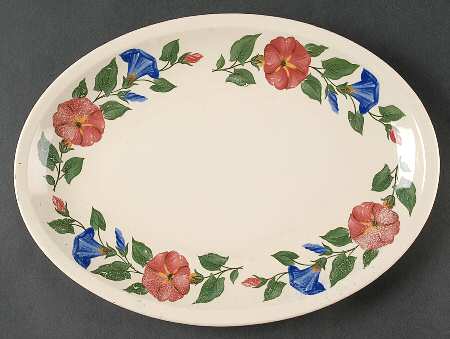 Morning Glory 11" Oval Serving Platter