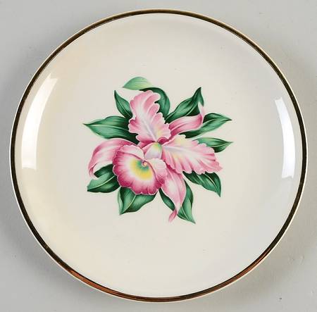 Modern Orchid Salad Plate