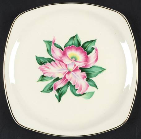 Modern Orchid Square Salad Plate