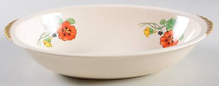 Nasturtium 9" Oval Vegetable Bowl