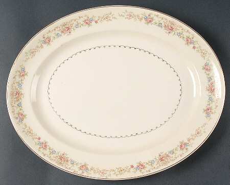 Marlene Lace 15" Oval Serving Platter