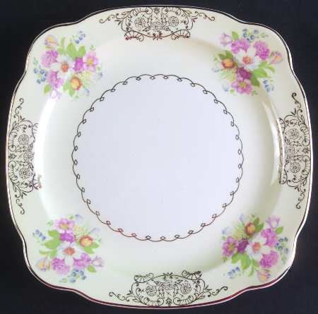 Gold Lynn Square Salad Plate