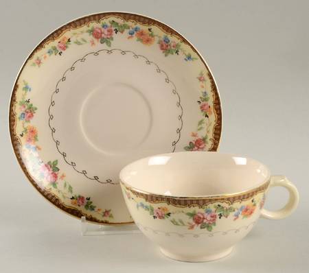 Edgemore Lace Flat Cup & Saucer Set