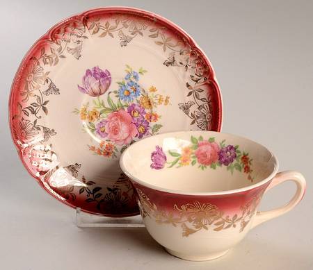 PCP72 Footed Cup & Saucer Set