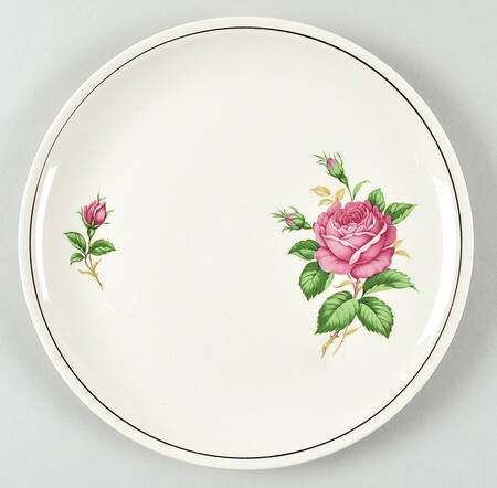 Red Rose Luncheon Plate