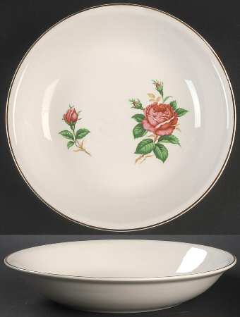 Red Rose Coupe Soup Bowl