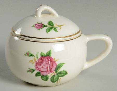 Red Rose Sugar Bowl & Lid