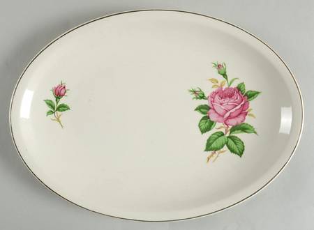 Red Rose 11" Oval Serving Platter