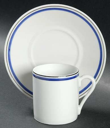 Marine Flat Demitasse Cup & Saucer Set