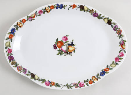 Les Quatre Saisons 16" Oval Serving Platter by Porcelaine De Paris