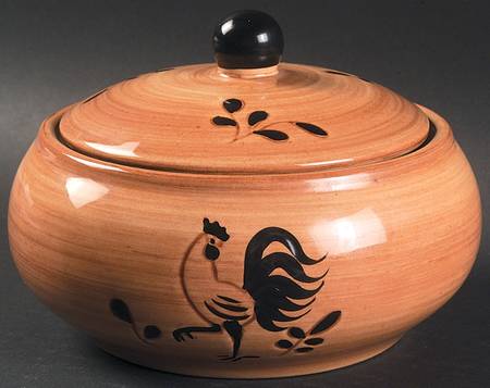 Black Rooster 1 Qt Round Covered Casserole