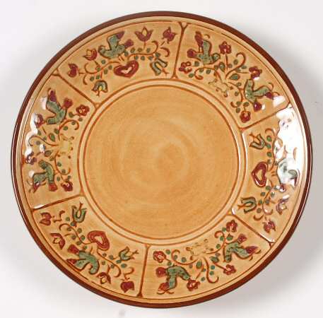 Folk Art Bread & Butter Plate