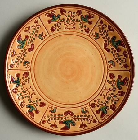 Folk Art Salad Plate