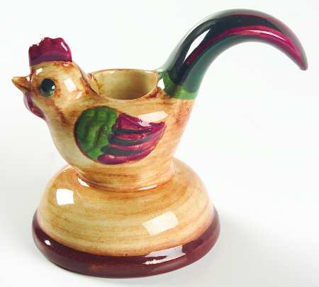 Red Rooster Figural Candlestick