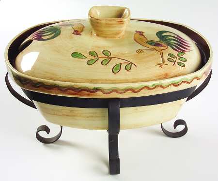Red Rooster Tureen &  Lid