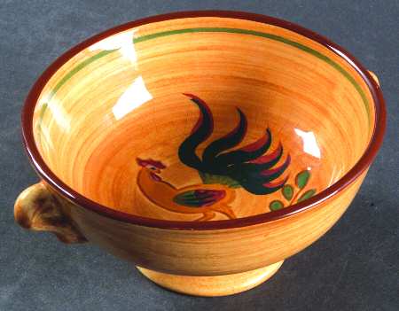 Red Rooster Round Compote (Height X Width)