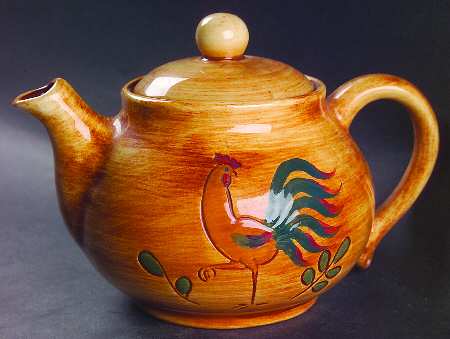 Red Rooster Teapot & Lid