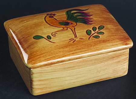Red Rooster Cigarette Box & Lid