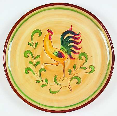 Red Rooster Wedding Plate