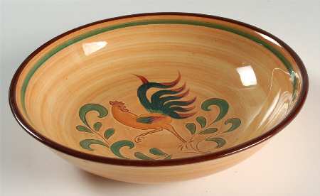 Red Rooster 9" Round Vegetable Bowl